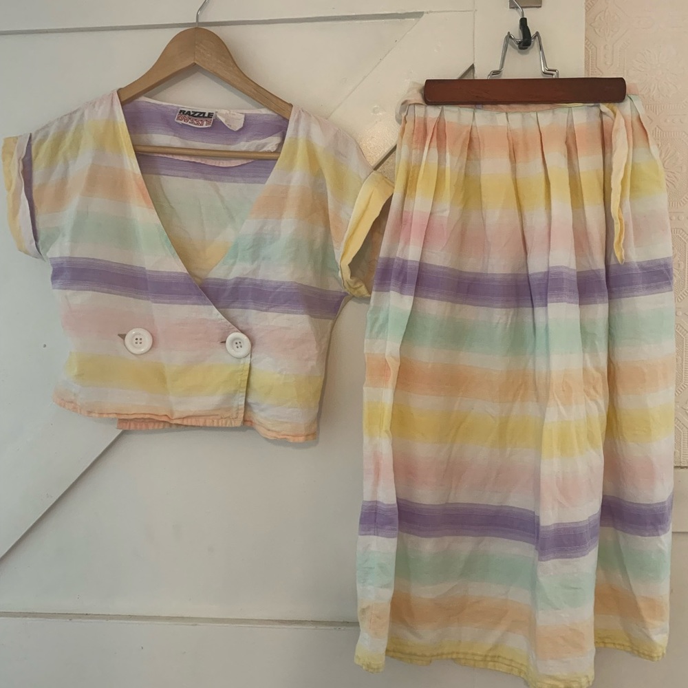 Razzle Dazzle vintage crop & skirt duo